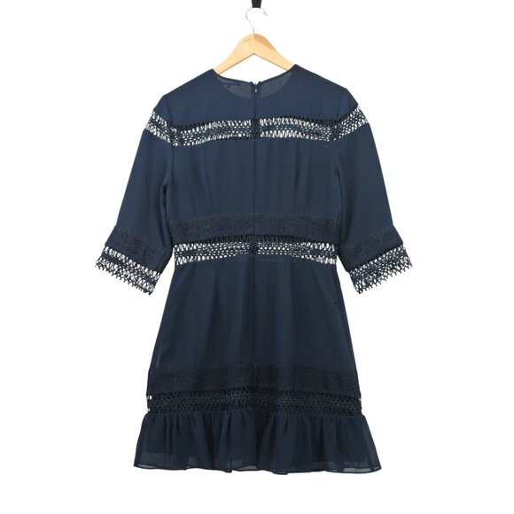 Tularosa NWOT Navy Lace Trim Mini Dress Size S - Picture 4 of 7